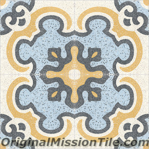 Original Mission Tile Cement Terrazzo Toulouse - 8 x 8