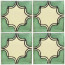 Arabesque Green/Black Decorative Talavera Blanco
