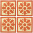 Daisy May Brown Decorative Talavera Blanco