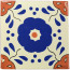Hacienda Blue/Brown Decorative Talavera Blanco