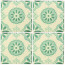 Lace Green Decorative Talavera Blanco
