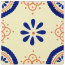 Madrid Blue/Brown Decorative Talavera Blanco