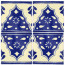 Sierra Blue Decorative Talavera Blanco