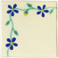 Violets Vine Blue Decorative Talavera Blanco
