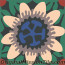 Original Mission Tile Cement Santa Barbara Passion Flower - 8 x 8